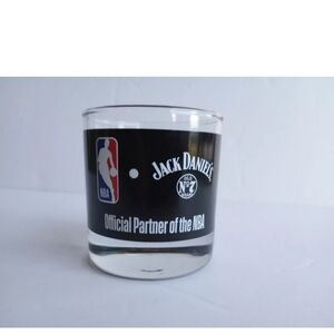Jack Daniels NBA Whisky Glass Old No 7 Black Trim Please See Description